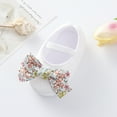 thumbnail image 5 of Uccdo Newborn Baby Girls Casual Flats Shoes Infants Non-Slip Cute Bowknot Princess Dress Shoes 0-12M, 5 of 7