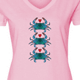 thumbnail image 4 of Inktastic Blue Crab Lover Gifts Women's V-Neck T-Shirt, 4 of 5