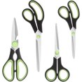 thumbnail image 1 of Tijeras de Cocina Multifuncionales, Acero Inoxidable, Mango Suave, Negro/Verde, Juego de 4 Piezas, 1 of 4