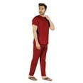 thumbnail image 2 of Inkmeso Solid Nightwear Set For Mens Tshirt And Pants Pajama Set Short Sleeve Pjs Loungewear Set, 2 of 8
