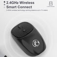 thumbnail image 4 of Wireless Mouse, 2.4GHz Silent Mouse, Cordless Mouse for Laptop, Pc, Desktop, Notebook, Small & Portable, Built-in Rechargeable Battery, Compatible with XP, Windows Macbook,Gifts for Men Women(Black), 4 of 6