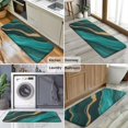 thumbnail image 6 of Teal Gold Marble Wave Dot Pattern Kitchen Rug Mat,Kitchen Runner Rugs Non Skid Washable,Decorative Kitchen Floor Mats for Kitchen,Sink,Laundry,17"x47.2", 6 of 7
