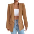 thumbnail image 5 of Lindreshi Jackets for Women Casual Fall Fashion Women's Color Long Sleeve Slim Tops Blouse Suit Outwear, 5 of 9