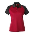 thumbnail image 4 of Team 365 TT21CW Women's Command Snag-Protection Colorblock Polo-SPORT RED/ BLACK-S, 4 of 6