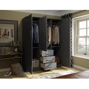 100% Solid Wood Cosmo 3-Door Wardrobe