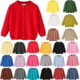 thumbnail image 2 of GDDXLM Bebé Niño Niña Suéter Cárdigan Abrigo De Manga Larga Botón Abajo Ropa De Abrigo para Niños Prendas De Punto Chaquetas De Punto De Primavera 1-6t, 2 of 5