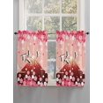 thumbnail image 5 of Pink Mountains 2 Panel Kitchen Curtains for Windows, Modern Aesthetic Cherry Blossoms Cranes Bathroom Privacy Curtain, Home Décor Window Treatment for Bedroom/Living Room 55"x45", 5 of 6