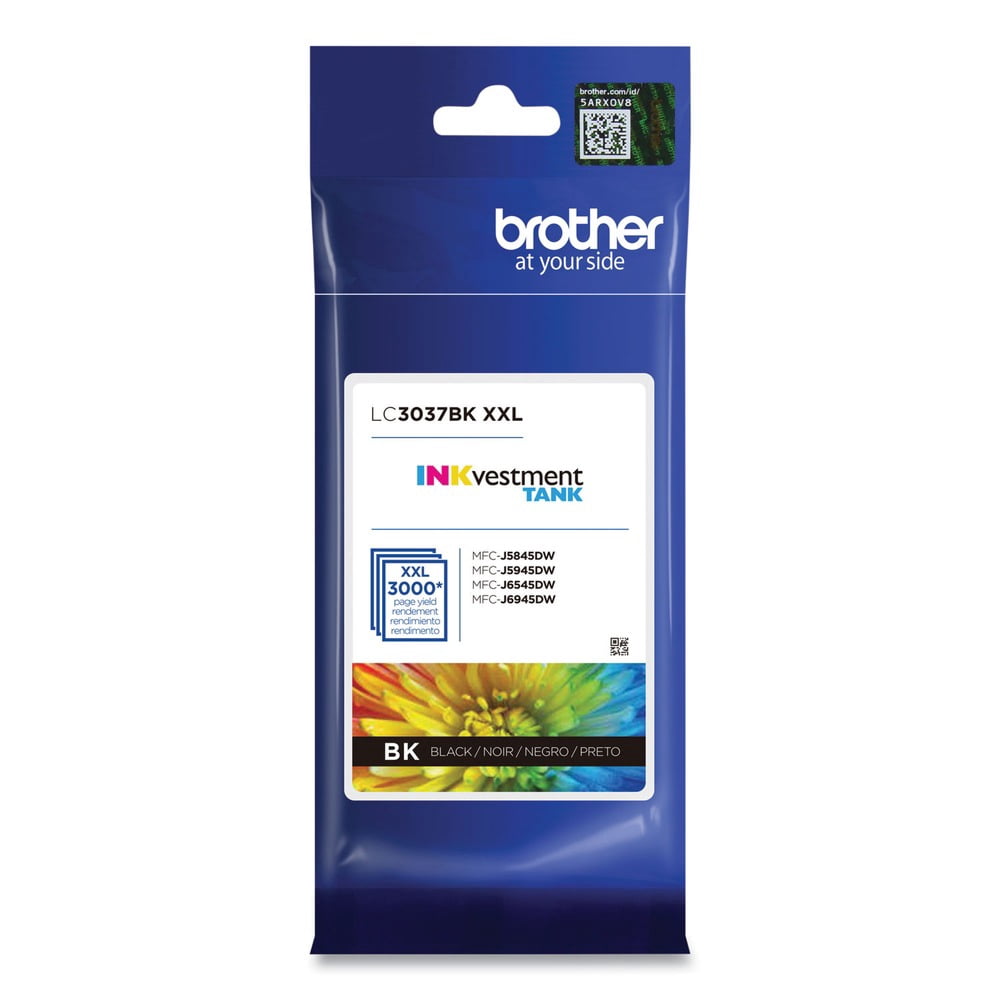 (4 pack) Brother Genuine LC3037BKS High-Yield Black Printer Ink Cartridge