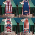 thumbnail image 2 of Mantel rectangular de lino a rayas para decoración del hogar, camino de mesa, cubierta de banquete, cubierta de comedor, Festival de la independencia qym unisex, 2 of 2
