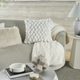 thumbnail image 3 of Mina Victory Sofia Velvet Shimmer Poms White Throw Pillows, 3 of 6