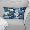 thumbnail image 2 of Designart "Serene Blue White Floral Bliss III" Floral Printed Throw Pillow, 2 of 5