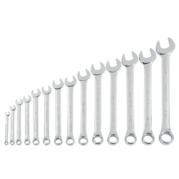 14 Pc Fully Polished SAE Combination Wrench Set