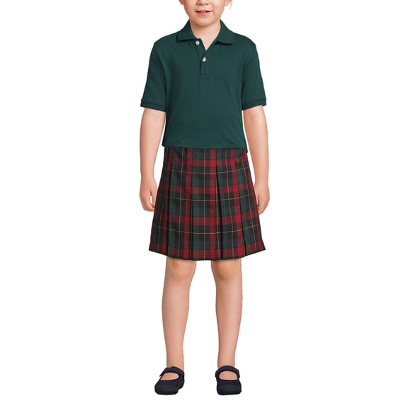 Lands' End Kids School Uniform Polo – 100% Cotton Comfort That Lasts All Year, Easy-Care, Short Sleeve