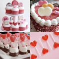 thumbnail image 3 of 2 moldes de silicona con forma de corazón, diferentes tamaños de moldes de chocolate con forma de corazón, moldes de dulces con forma de corazón, para decorar galletas, pasteles, tartas, 3 of 5