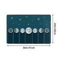 thumbnail image 3 of Night Sky Moon Stars Rugs Doormat, Non-Slip Machine Washable Carpets Floor Door Mat , 36" x 24", 3 of 7