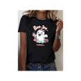 thumbnail image 1 of Women's Halloween T-Shirt with Boo-Jee & Pumpkin Print, 100% Cotton Crew Neck Short Sleeve Cute Casual Tee, 1 of 7