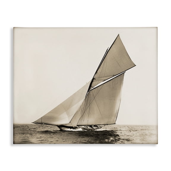 Stupell Industries Traditional Vintage Ship on Ocean Canvas Art, 40 x 30, by Graffitee Studios