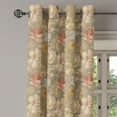 thumbnail image 3 of Ambesonne Floral Grommet Curtain, Garden Theme Hibiscus Sketch, 50"x63", Tan Pale Yellow Rose, 3 of 5