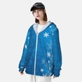 thumbnail image 3 of Fotbe Blue Christmas Chaqueta con Protección Solar UPF 50+ para Hombre y Mujer, Camisa con Capucha y Bolsillos-XX-Large, 3 of 7
