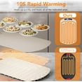 thumbnail image 3 of WAA Electric Food Warming Mat Keep Food Warm in 10s,7 Temp Levels,with a Handy Kids Lock for Parties,White, 3 of 7