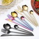 thumbnail image 2 of Xiao Hua Juego de cubiertos de acero inoxidable de 20 piezas, cuchillos, cucharas y tenedores para el hogar, la cocina y el restaurante, pulido espejo, apto para lavavajillas (plateado)., 2 of 5