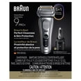 thumbnail image 3 of Braun Series 9 PRO+ Electric Razor for Men, Electric Foil Shaver, with Precision Trimmer, Pro SensoAdapt, 6in1 SmartCare Center, 9667CC, Silver, 3 of 21