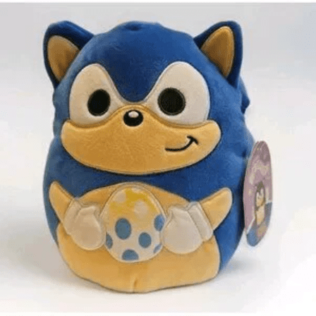 Squishmallow 8 inch Sonic The Hedgehog holding Easter Egg 2025