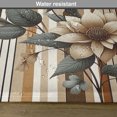 thumbnail image 5 of Ambesonne Tan Place Mats Set of 4, Retro Sepia Flowers and Stripes, Standard Size, Almond Dark Reseda Green, 5 of 5