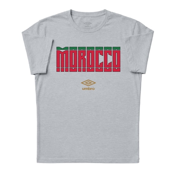 Umbro Men's Morocco Stacked Soccer T Shirt (Grey Heather, S-XXXL)