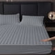 thumbnail image 4 of Funda de colchón engrosada - Sombrero de cama moderno marrón texturizado de 200x180cm - Ajuste elástico de algodón 98% - Teñido reactivo - 1 pieza, 4 of 6