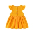 thumbnail image 5 of YunPes Girls Cotton and Linen Dress Spring Summer and Autumn Comfortable and Fashionable Flying Sleeve Dress Toddler Girls Christmas Dress, 5 of 9