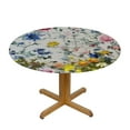 thumbnail image 3 of ONETECH Floral Tablecloth Round Flowers Print Spring Summer Table cover Rustic Butterfly Table Cloth With Resistant For Kitchen Holiday Picnic Party Dinner Room Patio Indoor Outdoor Decor, 3 of 7