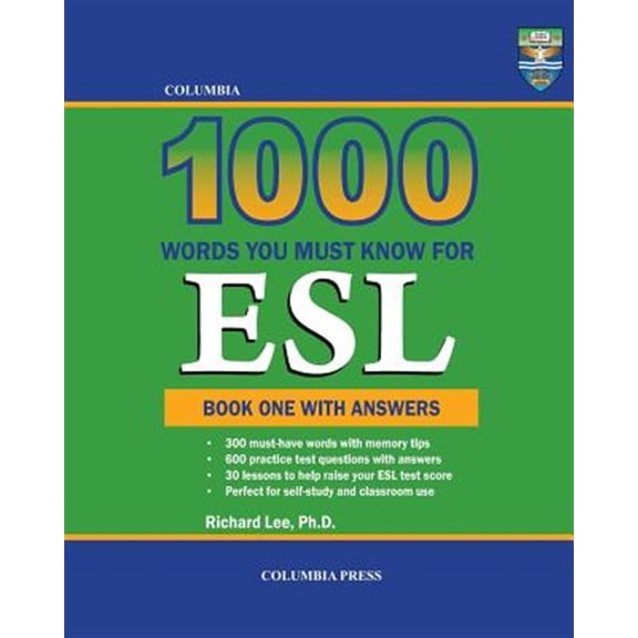 Pre-Owned Columbia 1000 Words You Must Know for ESL: Book One with Answers