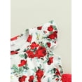 thumbnail image 5 of TSEXIEFOOFU Toddler Girls Dress, Round Neck Fly Sleeve Printed Patchwork Mesh Tulle Hem Dresses, 5 of 8