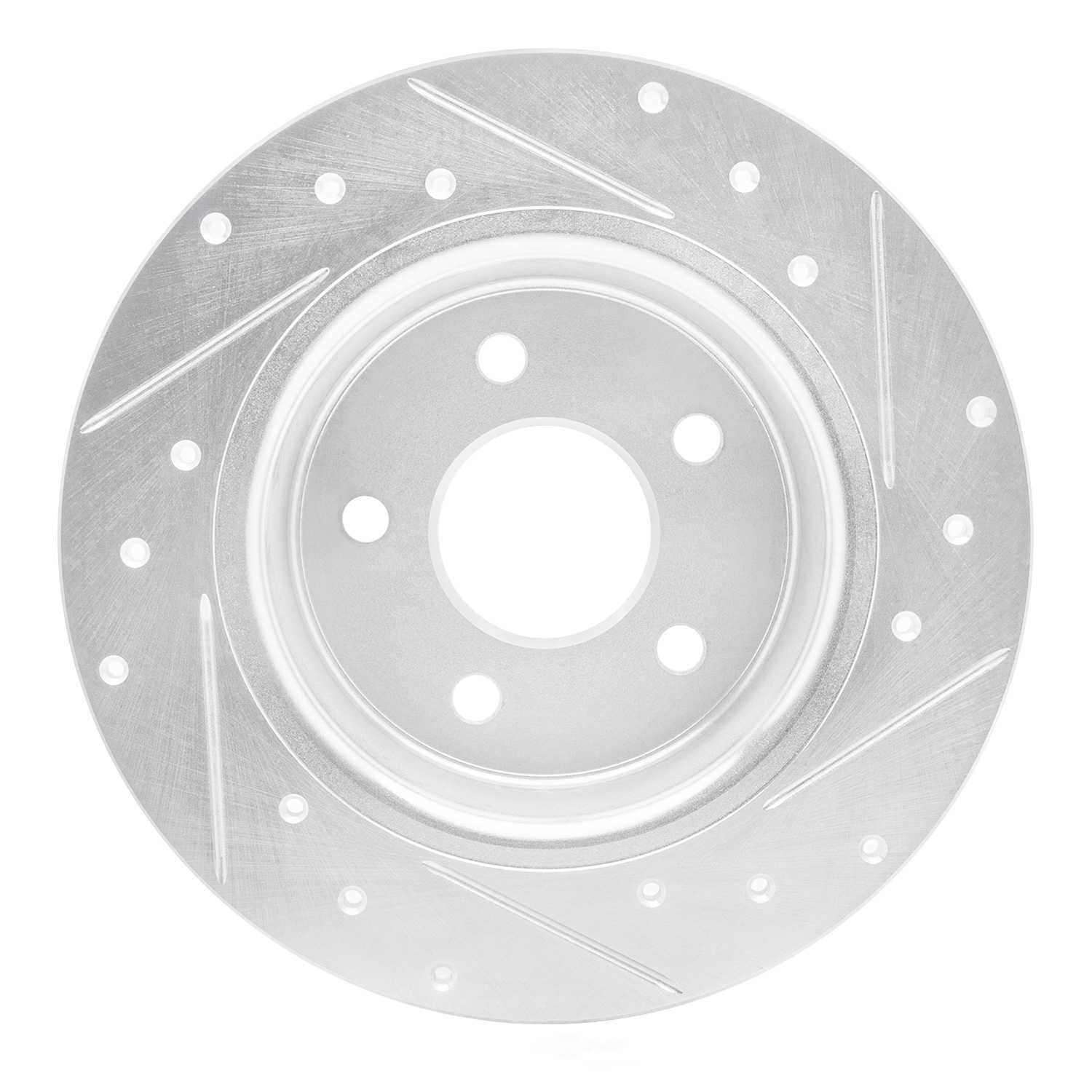 Dynamic Friction Company 631-40006L DFC Brake Rotor - Drilled And Slotted - Silver