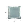 thumbnail image 3 of Gray and White Greek Key Bordered Throw Pillow, 3 of 7