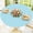 Baby Blue, variant on Moosfor Round Spandex Tablecloth, Elastic Fitted Waterproof Tablecloths for 36"-44" Tables, Stretch Washable Picnic Table Cover for Camping, Dining, Indoor and Outdoor, Rust