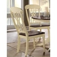thumbnail image 2 of Casual Style Dining 5pc Set Round Table 4 Side Chairs Buttermilk and Oak Finish Wooden Dining Room Furniture, 2 of 4