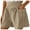 Beige, variant on Rutainlusire Womens Shorts Clearance Women Casual Solid Short Trousers Summer Pants Bottoms