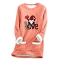 thumbnail image 2 of Wancir Womens Thick Fleece Warm Sweatshirts Winter Velvet Warm Underwear Tops Plush Warm Pullover Tops, 2 of 3