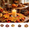 thumbnail image 7 of Fall Candle Rings Wreaths,9.8 Inch Fall Candle Rings Wreaths for Table Centerpiece Decor | Maple Leaf Decor Candle Rings for Thanksgiving Tabletop Plate and Cup Decor, 7 of 7