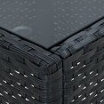 thumbnail image 4 of Mesa de patio VidaXL de poliratán negro con tablero de cristal, 4 of 5