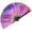 Medium Purple Laser, variant on 1Pcs Large Folding Hand Rave Fan,Clack Handheld Fan,Holographic Laser Colors Hand Fan,for Festivals,Rainbow Outfits,Disco Party,Home Decoration and Cooling in Various Occasions.