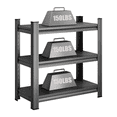 thumbnail image 3 of 3-Tier Metal Storage Rack with 3 Width Options | Adjustable Shelving Unit for Home & Commercial Use, 3 of 11