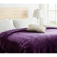 thumbnail image 4 of Clara Clark  Ultra Plush Thick Reversible Microfiber Heavy Blanket - Raschel Imitation Mink Blanket Eggplant Full - 55x82 Solid Color, 4 of 5