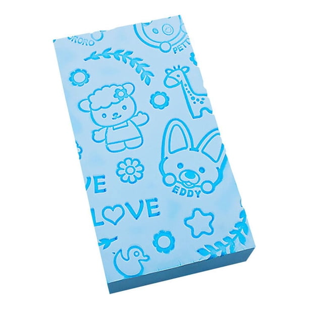 sweethay Esponja de baño PVA de mano de Color sólido para hombres y mujeres, removedor de piel muerta, esponjas para el cuerpo del brazo del Juegos de accesorios de baño Azul