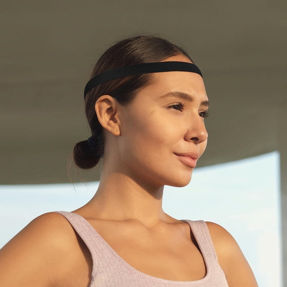 BESTYASH Black Athletic Sweatband Headband with Quick Drying and Elastic Fit