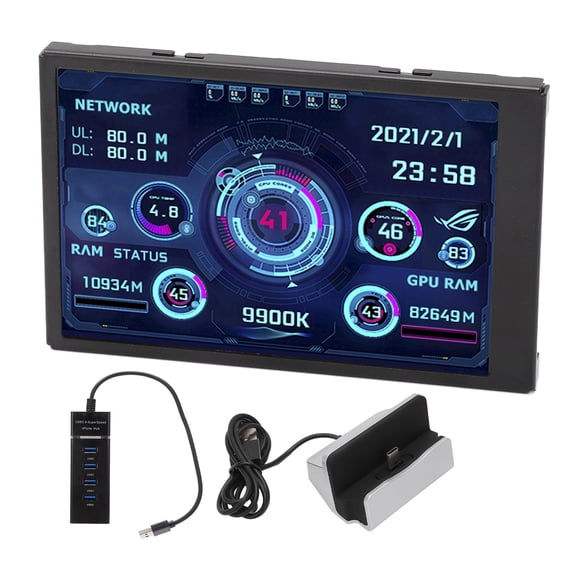 IPS Mini Monitor,3.5in IPS USB PC IPS Mini Screen Computer Secondary Screen Best in Class