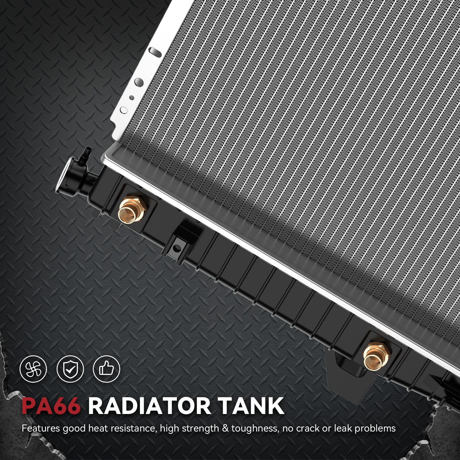 LEDKINGDOMUS Radiator Complete Radiator Compatible with 1998 - 2006 2007 2008 2009 2010 2011 Ford Ranger 3.0L 4.0L DWRD1014 CU2173