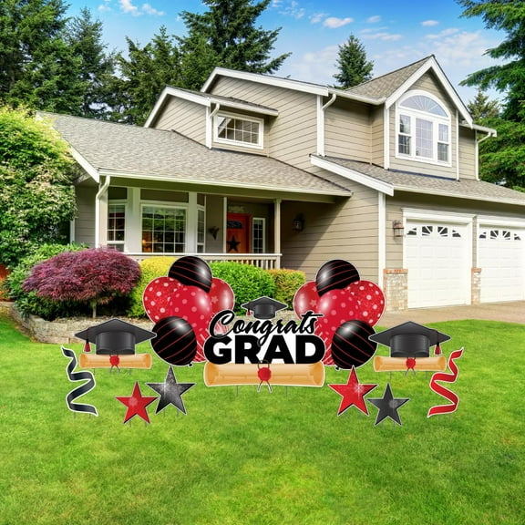 Victory Store Red Congrats Grad Party Supplies Set 20025C
